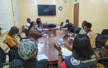 National laboratory technicians with WHO staff during the training