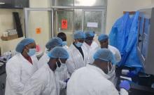 National laboratory technicians with WHO staff during the training