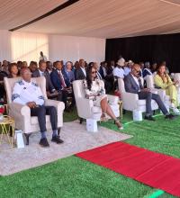 From Left; Vice President Ndaba Gaolathe, Assistant Minister for State President, Maipelo Mophuting, Minister of Health, Stephen Modise & Minister of Youth and Gender Affairs, Lesego Chombo