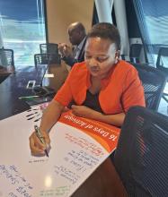 Participant pledges towards ending GBV