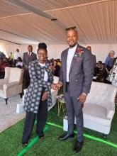 WHO Botswana OIC, Dr.Juliet Bataringaya with the minister of Health