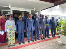 Photo de groupe des participants à l’atelier de restitution des résultats de l’enquête épidémiologique pilote sur la fréquence des affections mentales à Pointe-Noire.