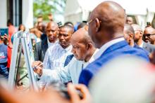 A Kinshasa, cérémonie de de l'inauguration du centre de référence, avec un pavillon dédié à la prise en charge des cas sévères de mpox et des maladies infectieuses 