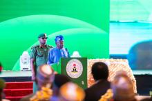 President Bola Ahmed Tinubu giving his remarks 