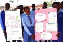 TB awareness posters by learners from Omusati region