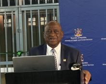 Minister of Health and Social Services, Dr. Kalumbi Shangula