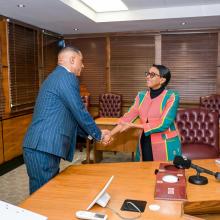 Former WHO Regional Director, Dr. Matshidiso Moeti bids farewell to President Duma Boko