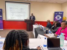 WR, Dr Fabian Ndenzako making a presentation