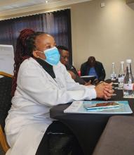 One of the trainees at the workshop