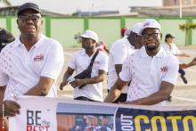 Les participants lors de la marche contre la drépanocytose