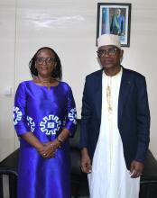 La représentante de l'OMS et le ministre de la Santé