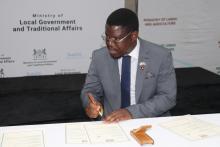 Honorable Minister of Local Government and Traditional Affairs, Hon. Ketlhalefile Motshegwa