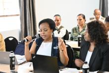 Dr Takalani leads discussion during the training