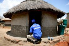 A WHO contact tracing officer at  work 
