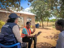 Dr Makeba, WHO Kenya technical officer for child health during an interview with a mother during data collection. 