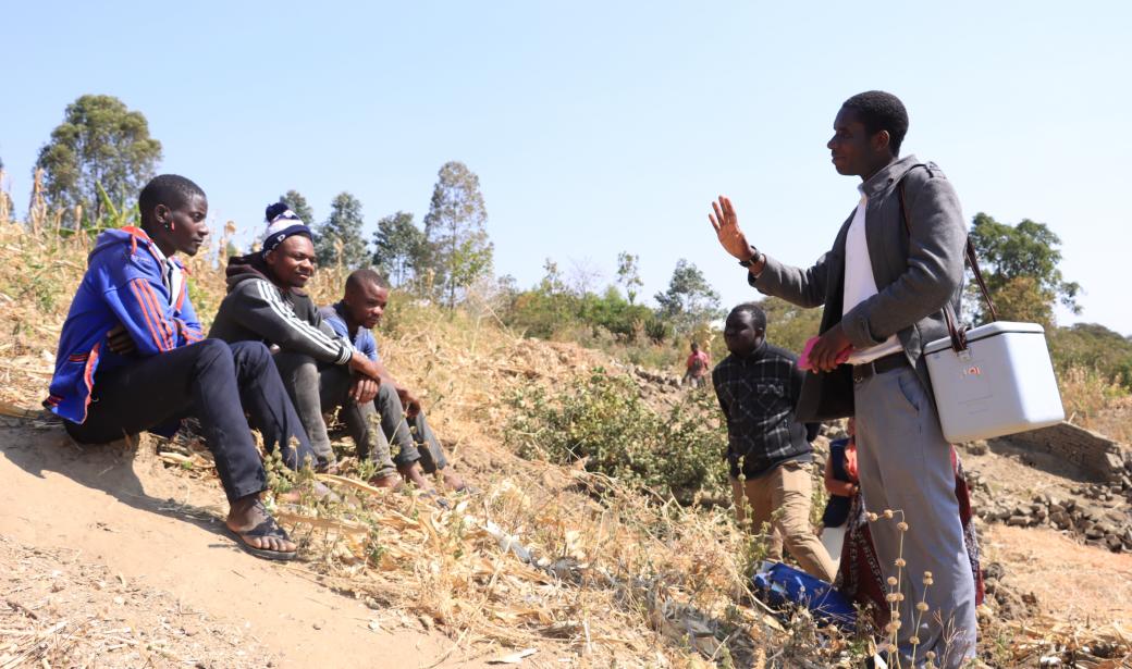 The champion and vaccinator worked together and spoke with one voice