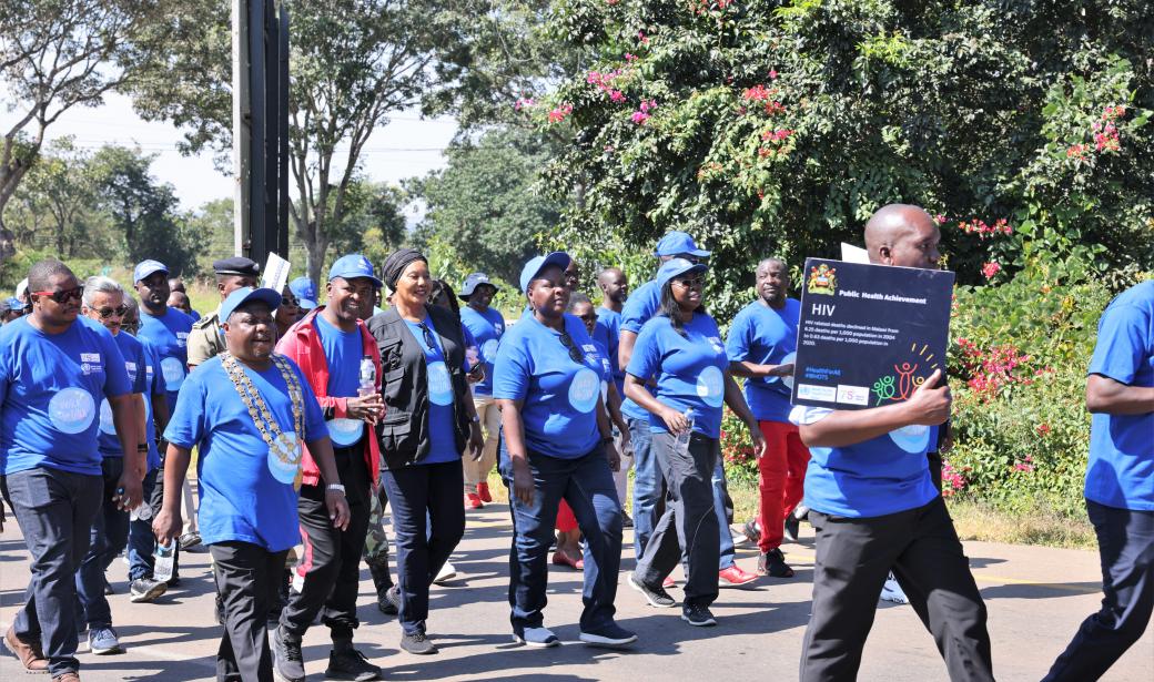 Participants at the walk the talk event