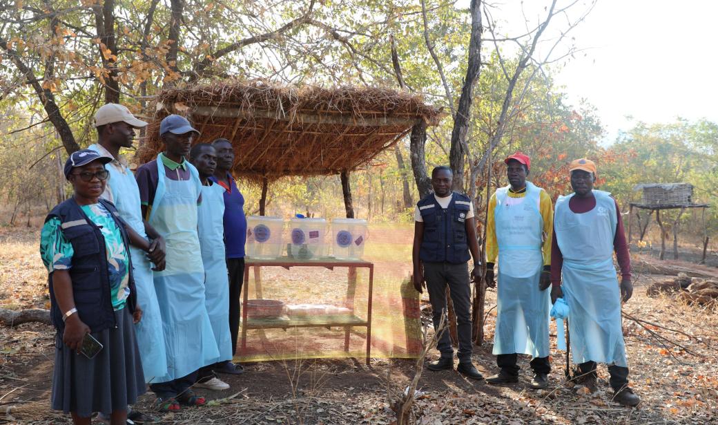 WHO staff and CBVs after onsite orientation and training