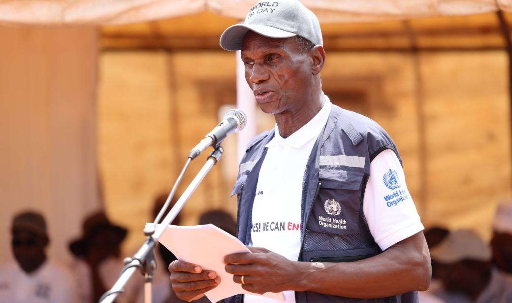 Mr Ishmael Nyasulu at the World TB and Leprosy Day in Mulanje this year