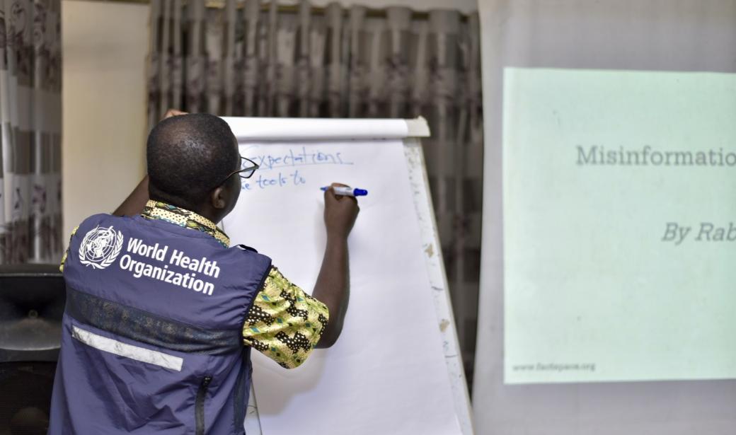 At the journalist training 