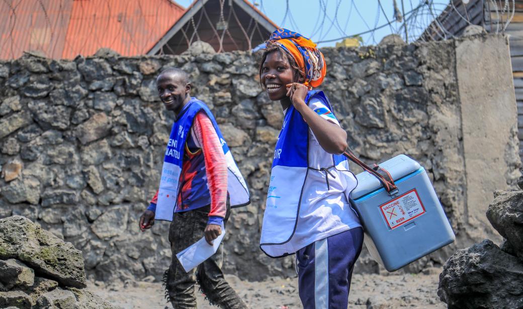 Poliomyélite : À Goma dans l'est de la RDC, une caravane motorisée va à la rencontre des communautés 