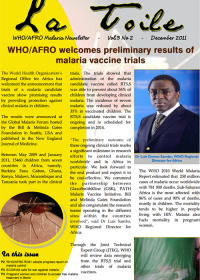 La Toile: WHO/AFRO Malaria Newsletter Vol. 3, No. 2 cover