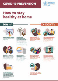Coronavirus (Covid-19) prevention - How to stay healthy at home
