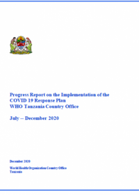 WCO Progress Report: July - December 2020