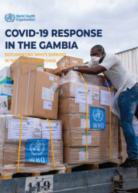 WHO personnel unload COVID-19 relief donations provided by WHO, demonstrating collaborative support during the pandemic