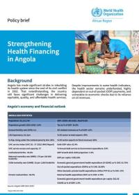 Strengthening Health Financing in Angola